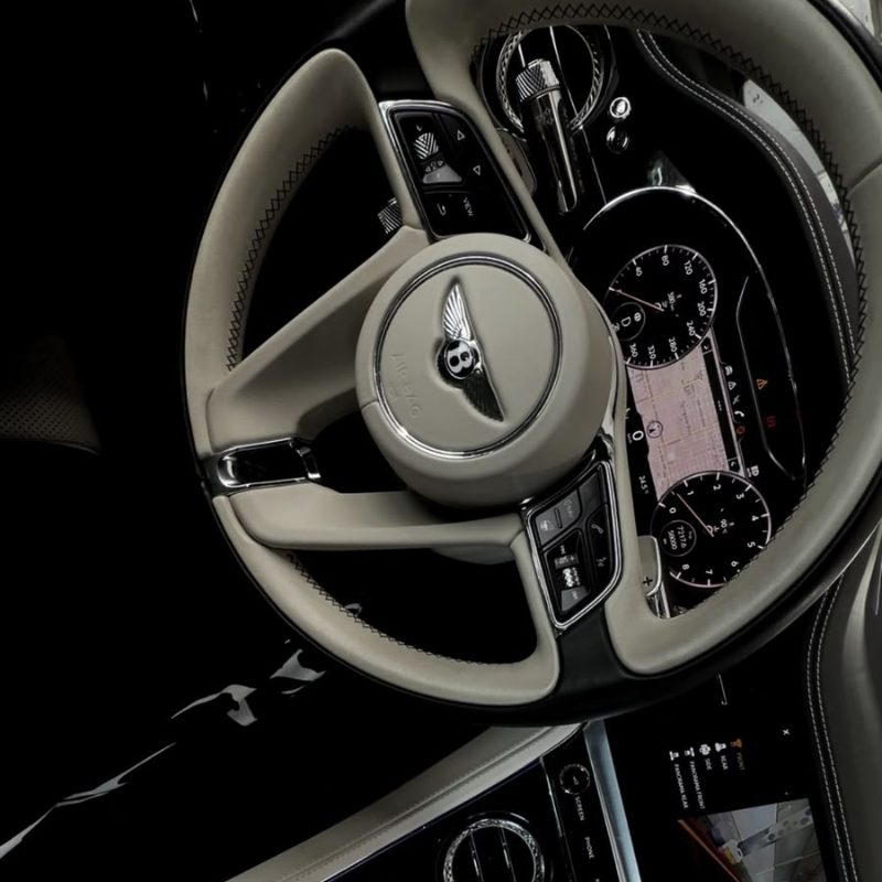 Bentley interior detailed at Splash N Shine hand car wash in Toronto