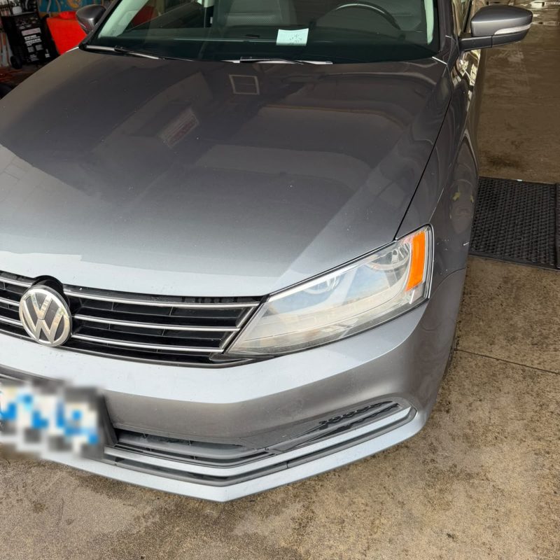 Freshly hand washed Volkswagen Jetta in the Splash N Shine wash bay