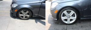 Wheel and rim cleaning at Splash N Shine Hand Car Wash, Toronto